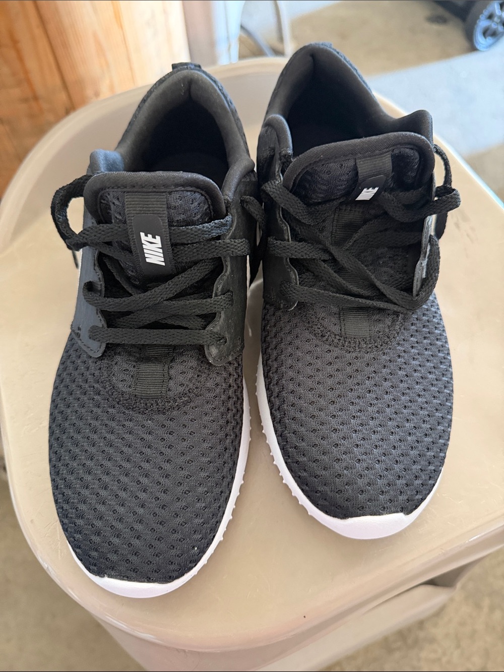 Nike Black and White Golf Mesh Trainer